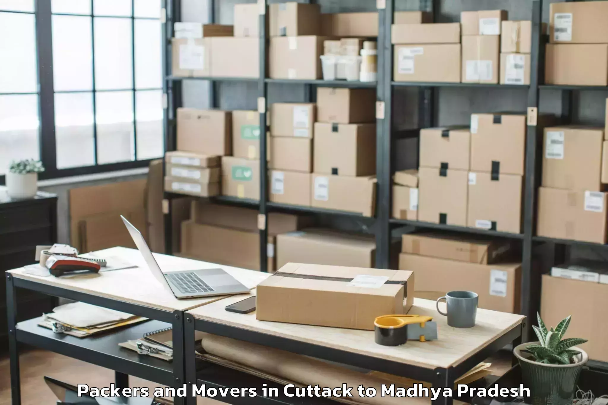 Easy Cuttack to Chanderi Packers And Movers Booking